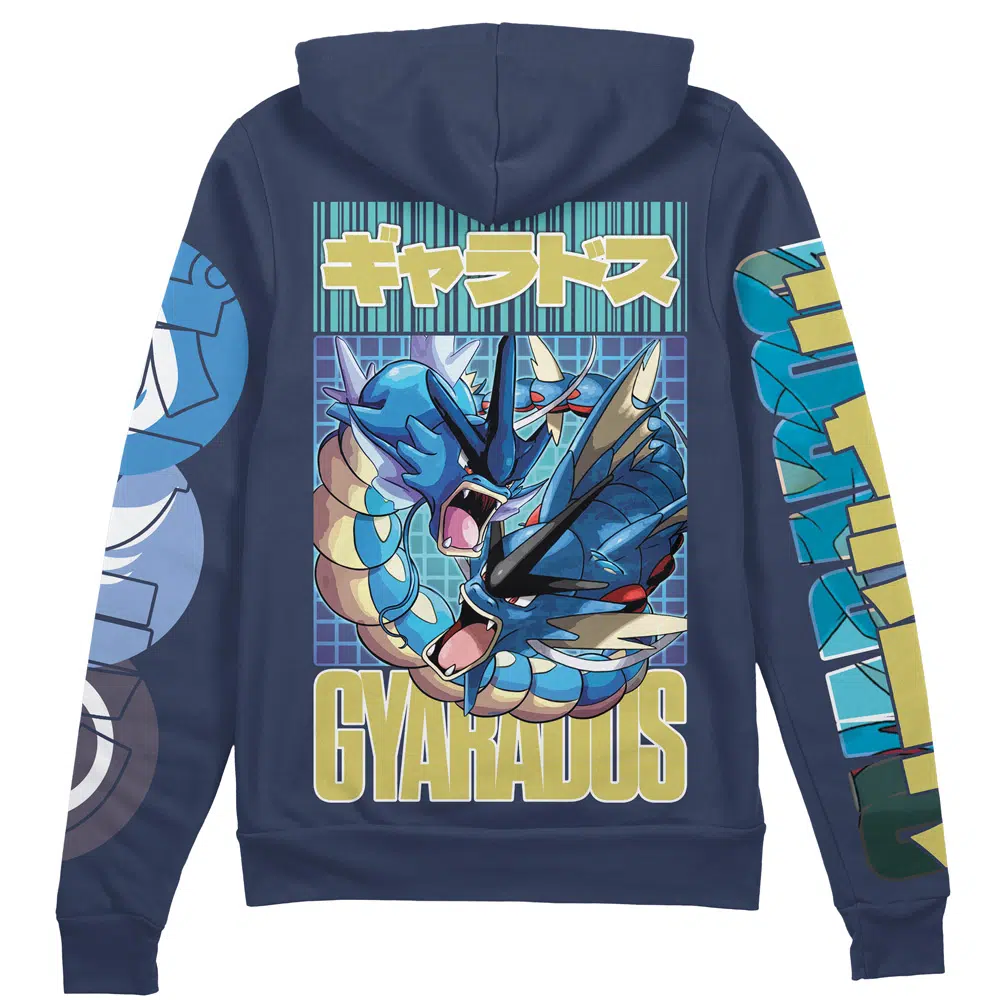 Buildercar - Gyarados Pokemon Streetwear Zip Hoodie Jacket