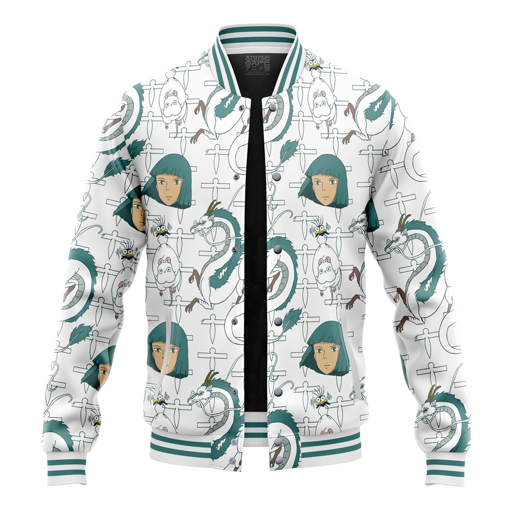 Buildercar - Haku Spirited Away Studio Ghibli Varsity Jacket