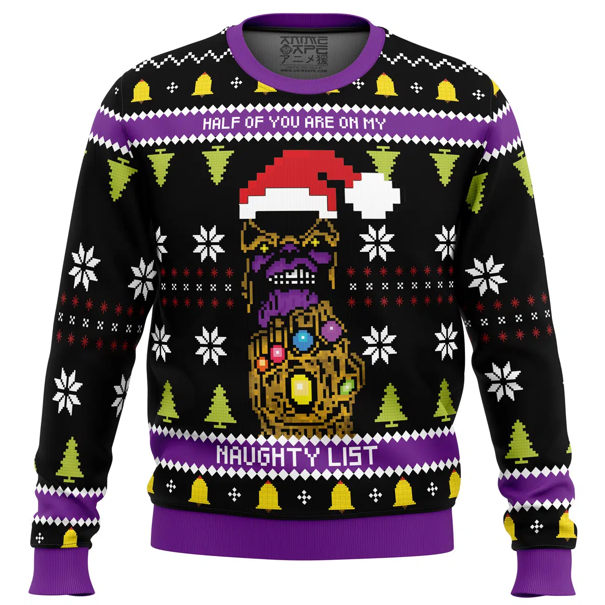 Buildercar - Half of you are on my NAUGHTY List! Thanos Ugly Christmas Sweater
