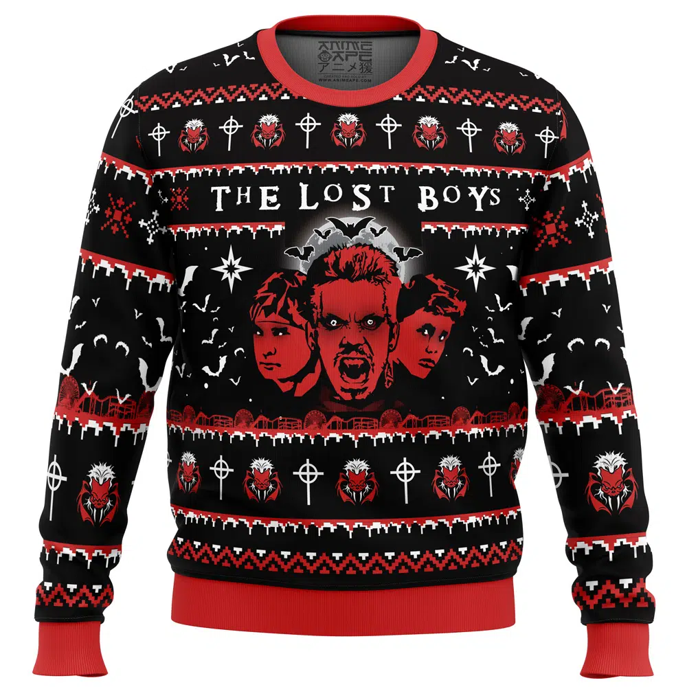 Buildercar - Half Vampire The Lost Boys Ugly Christmas Sweater