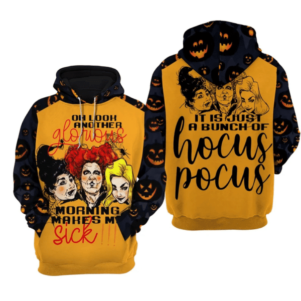 Buildercar - Halloween Hocus Pocus Witches 15 Fan Gift,stylist Unisex Cartoon Graphic Outfits Aop Hoodie 1231