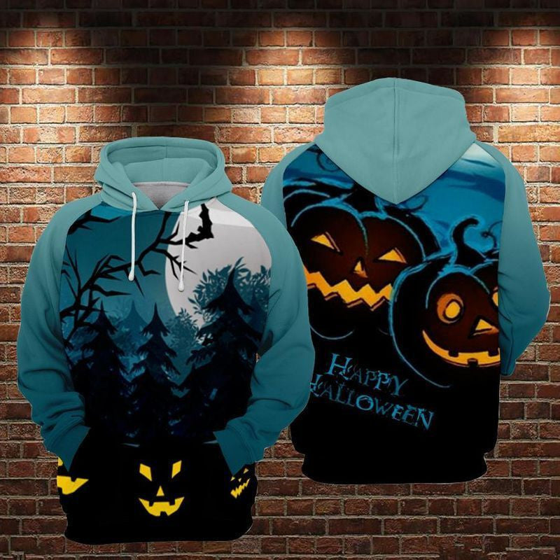 Buildercar - Halloween Theme Under The Dark Moon Over Print 3d Hoodie
