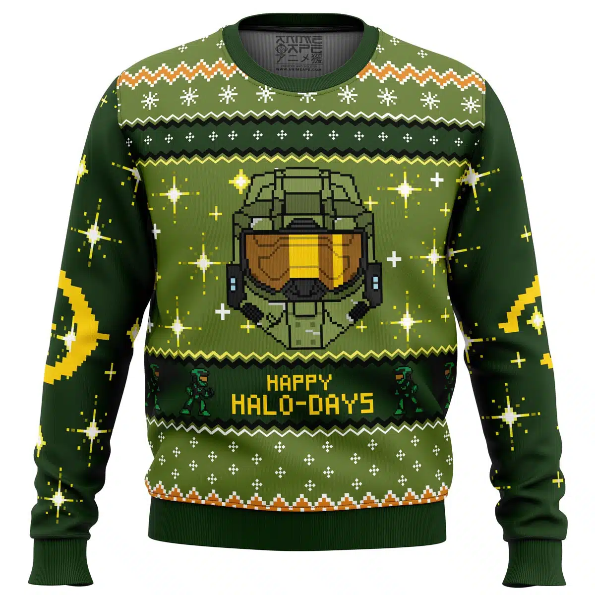 Buildercar - Happy Halo-Days Halo Ugly Christmas Sweater