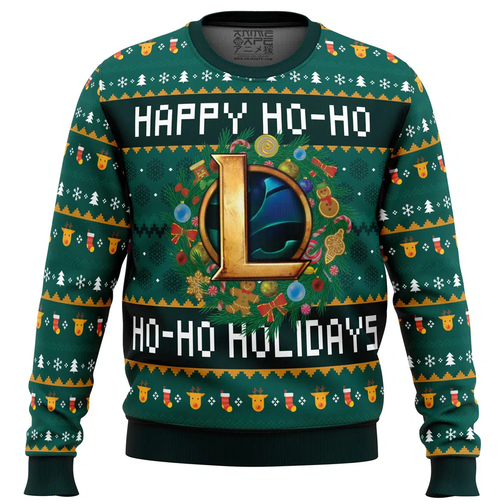 Buildercar - Happy Ho-Ho-Ho Holidays League of Legends Ugly Christmas Sweater