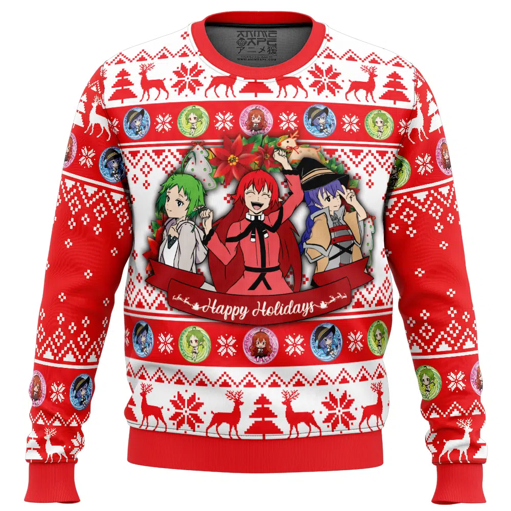 Buildercar - Happy Holidays Mushoku Tensei: Jobless Reincarnation Ugly Christmas Sweater