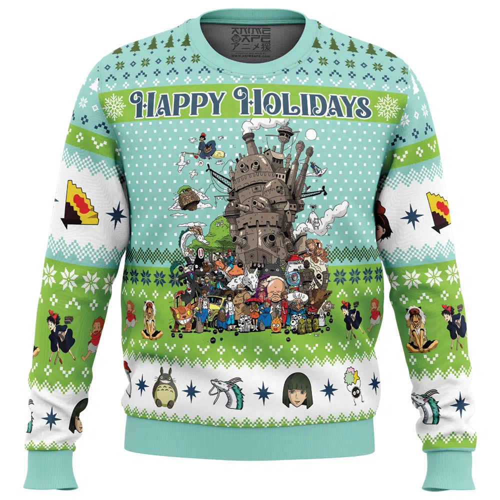 Buildercar - Happy Holidays Studio Ghibli Ugly Christmas Sweater
