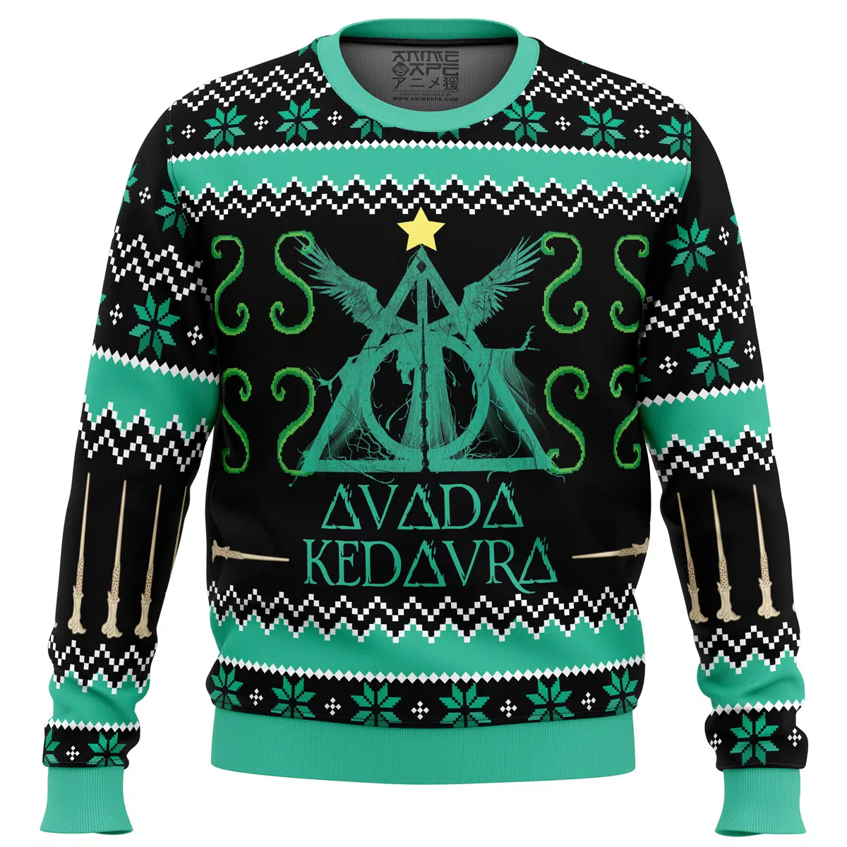 Buildercar - Harry Potter Avada Kedavra Ugly Christmas Sweater