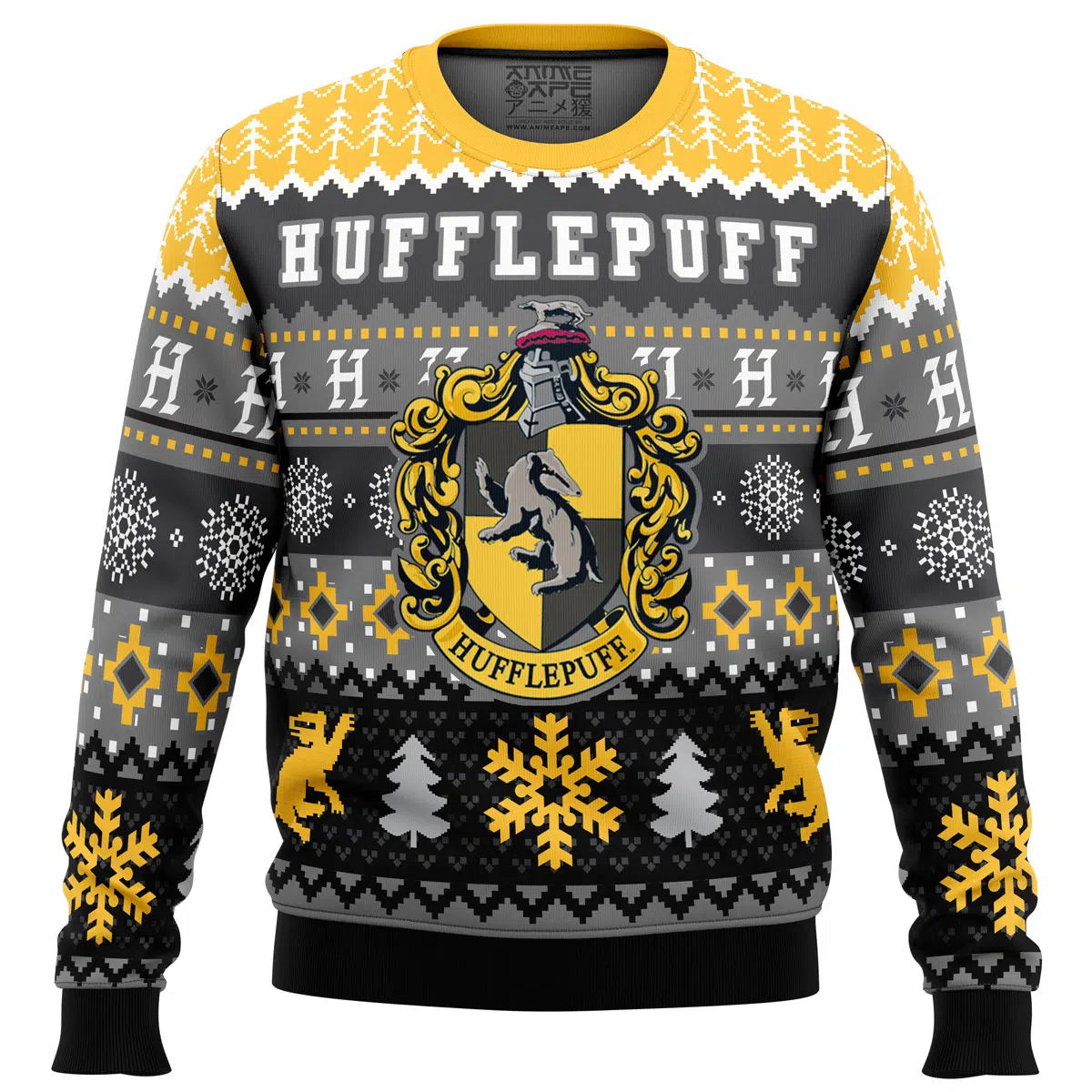 Buildercar - Harry Potter Hufflepuff House Ugly Christmas Sweater