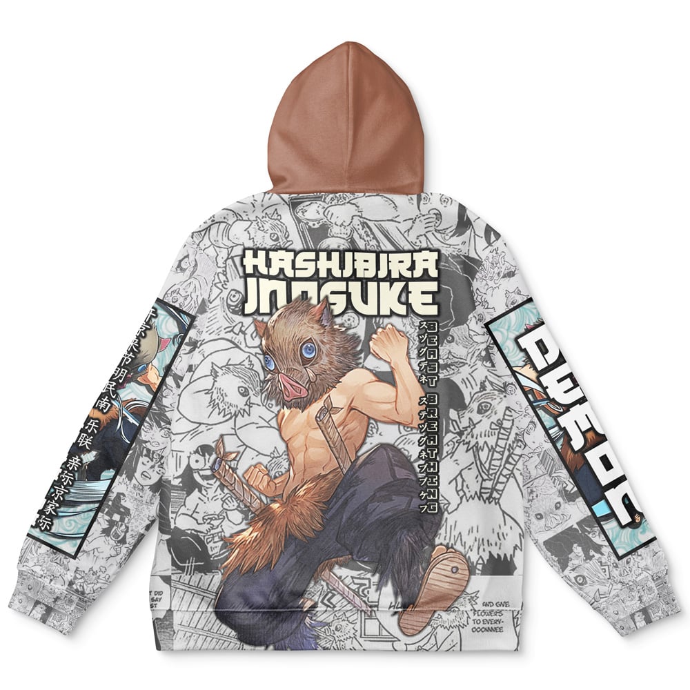 Buildercar - Hashibira Inosuke Manga Collage Demon Slayer Streetwear Hoodie