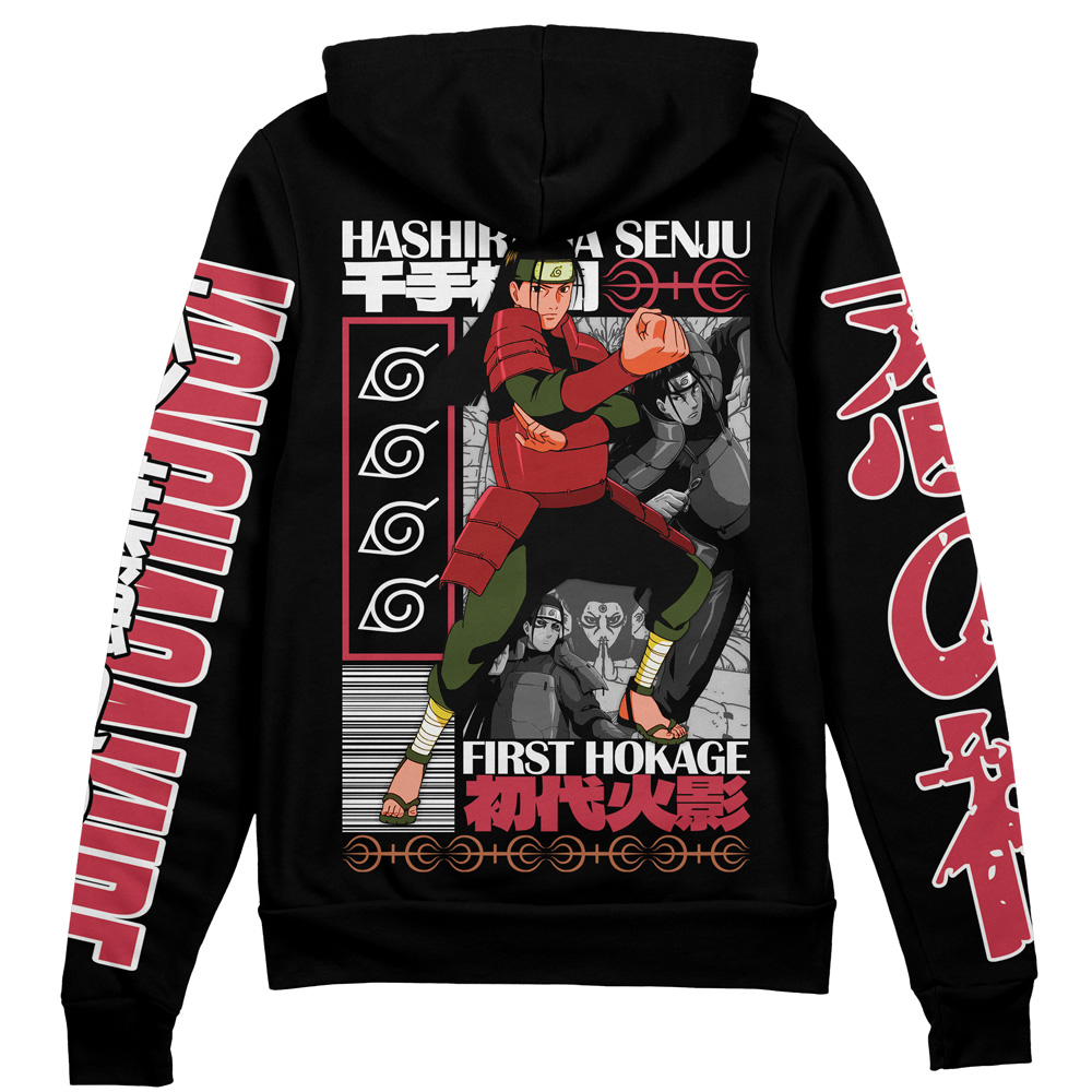 Buildercar - Hashirama Senju Shippuden Streetwear Zip Hoodie Jacket