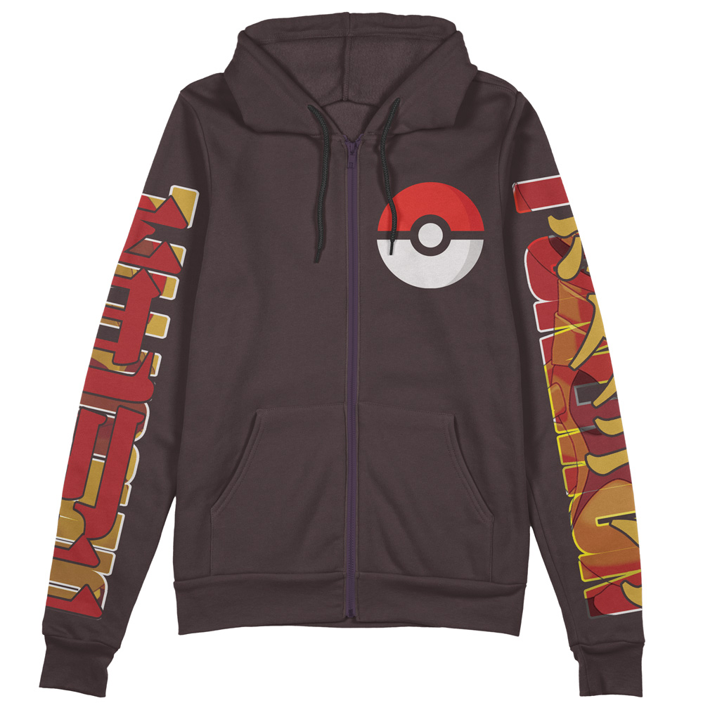 Buildercar - Haxorus Pokemon Streetwear Zip Hoodie Jacket - Image 2