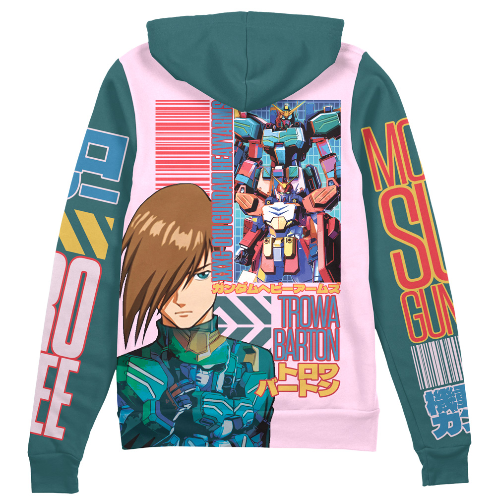 Buildercar - Heavyarms x Trowa Barton Gundam Wing Endless Waltz Streetwear Zip Hoodie Jacket