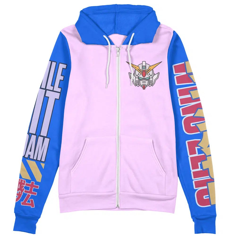 Buildercar - Heero Yuya x Wing Zero Gundam Wing Endless Waltz Streetwear Zip Hoodie Jacket - Image 2