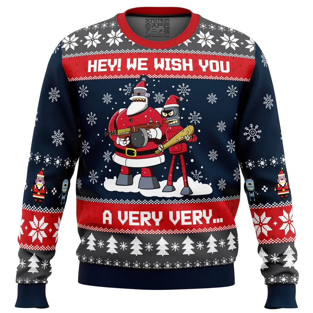 Buildercar - Hey! We Wish You a Futurama Ugly Christmas Sweater