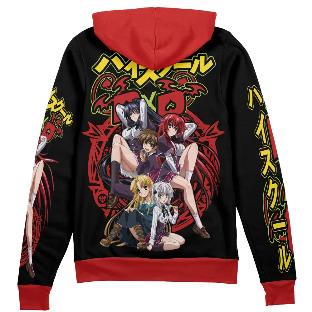 Buildercar - High School DXD Streetwear Zip Hoodie Jacket - Image 2