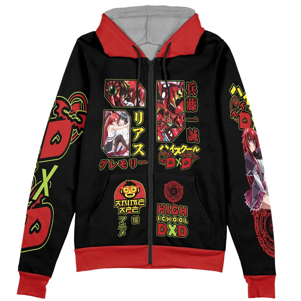 Buildercar - High School DXD Streetwear Zip Hoodie Jacket