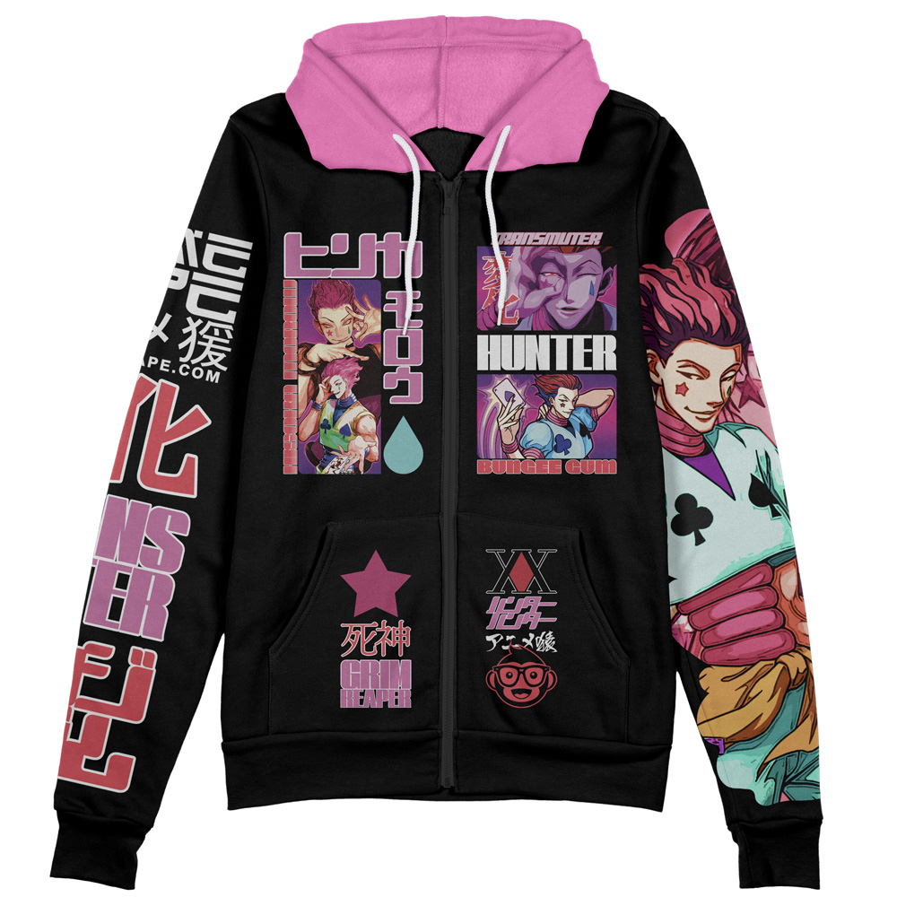 Buildercar - Hisoka V2 Hunter x Hunter Streetwear Zip Hoodie Jacket - Image 2