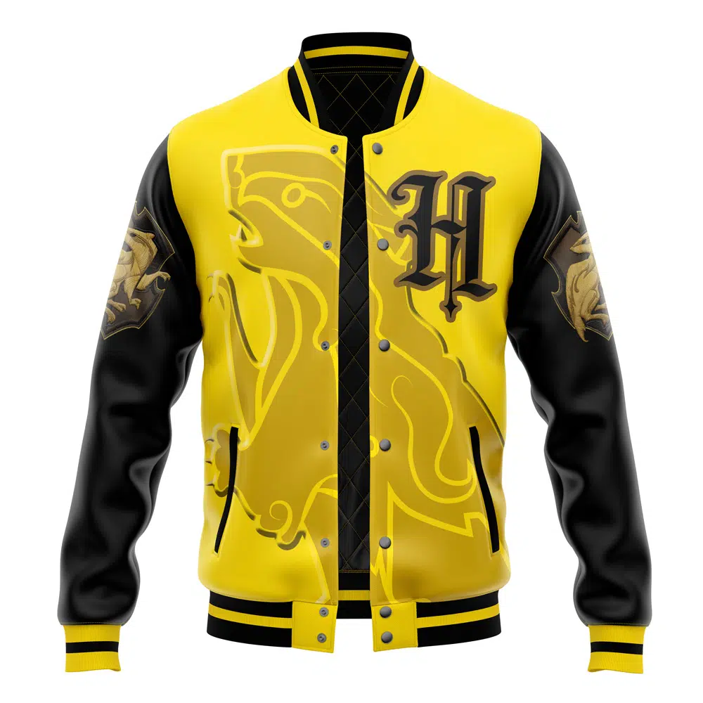 Buildercar - Hogwarts Legacy Hufflepuff V1 Harry Potter Varsity Jacket