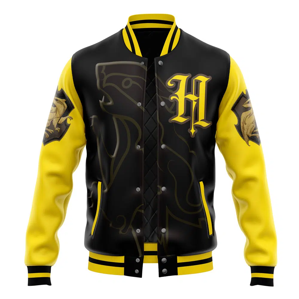 Buildercar - Hogwarts Legacy Hufflepuff V2 Harry Potter Varsity Jacket