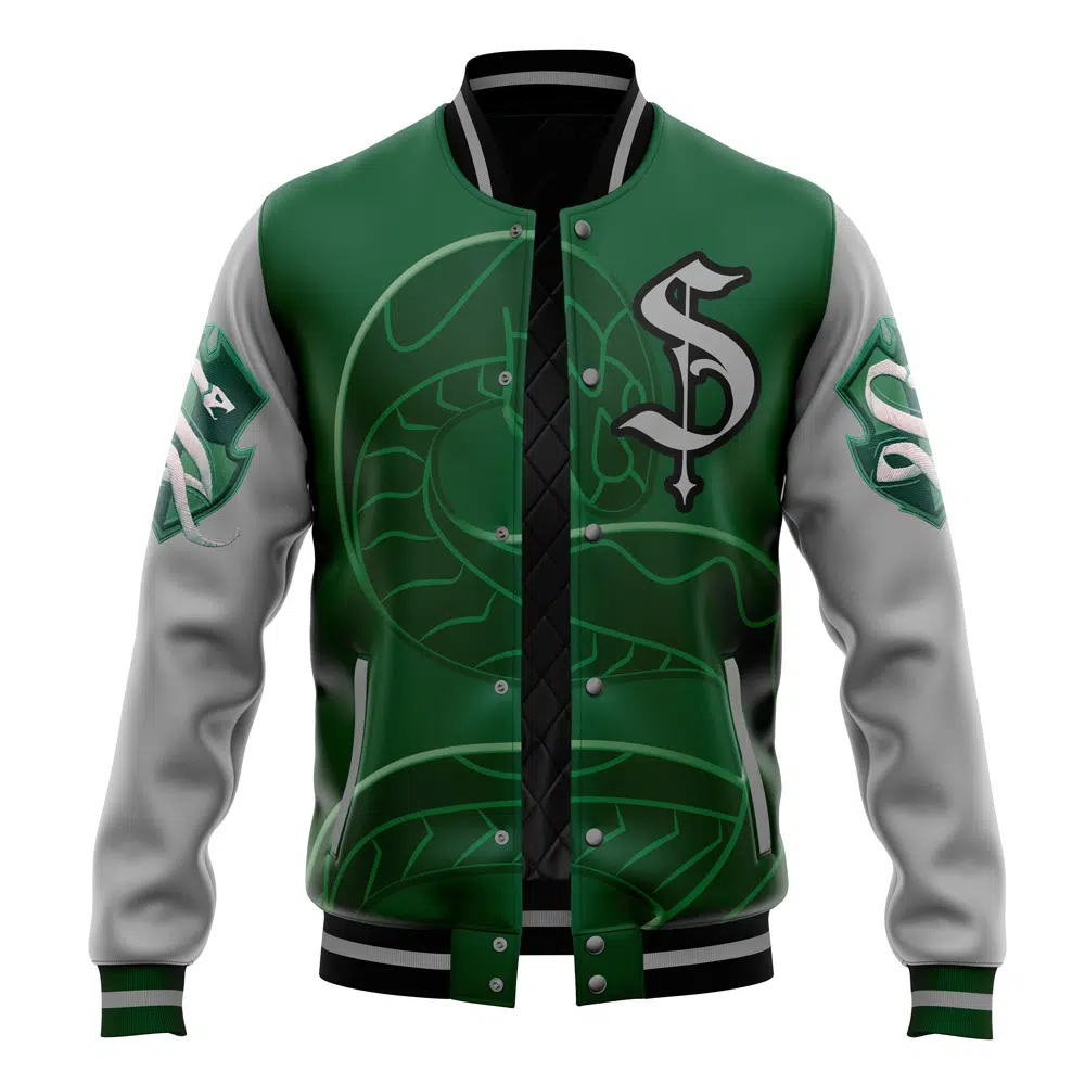 Buildercar - Hogwarts Legacy Slytherin Harry Potter Varsity Jacket