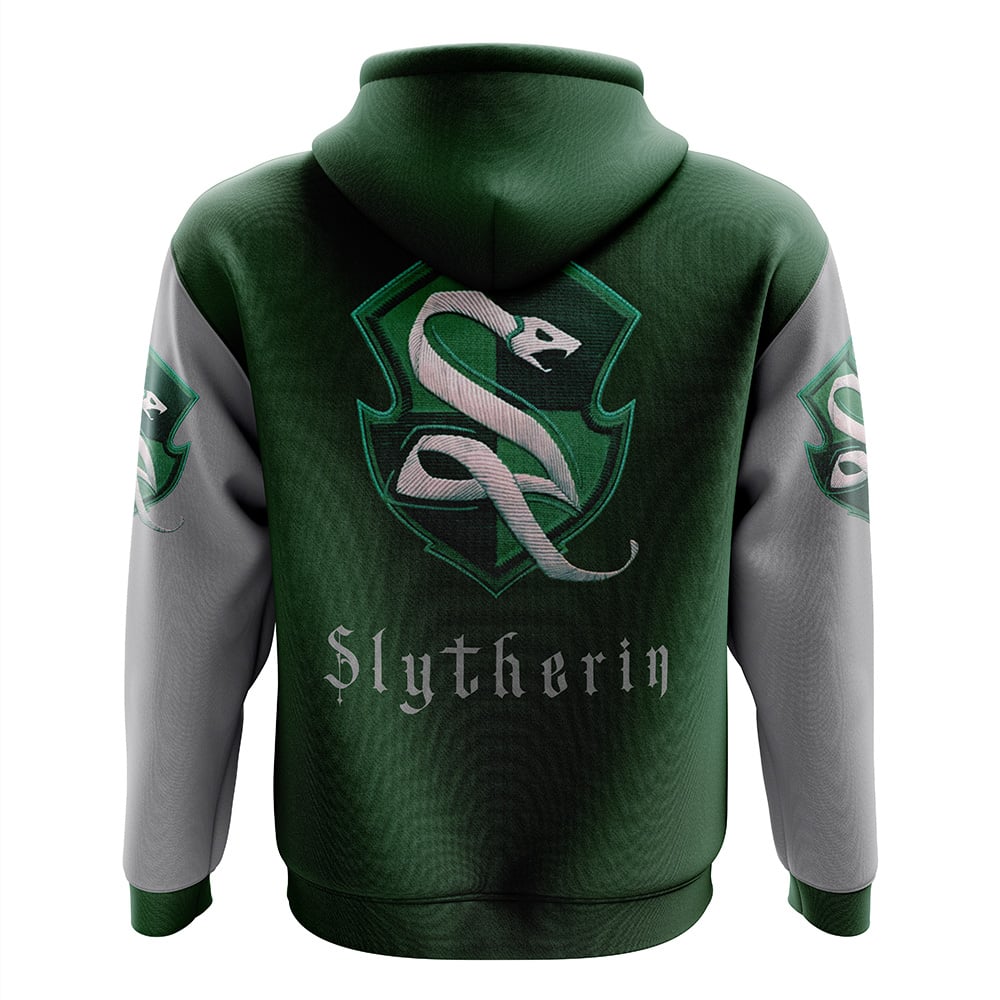 Buildercar - Hogwarts Legacy Slytherin Harry Potter Zip Hoodie Jacket - Image 2