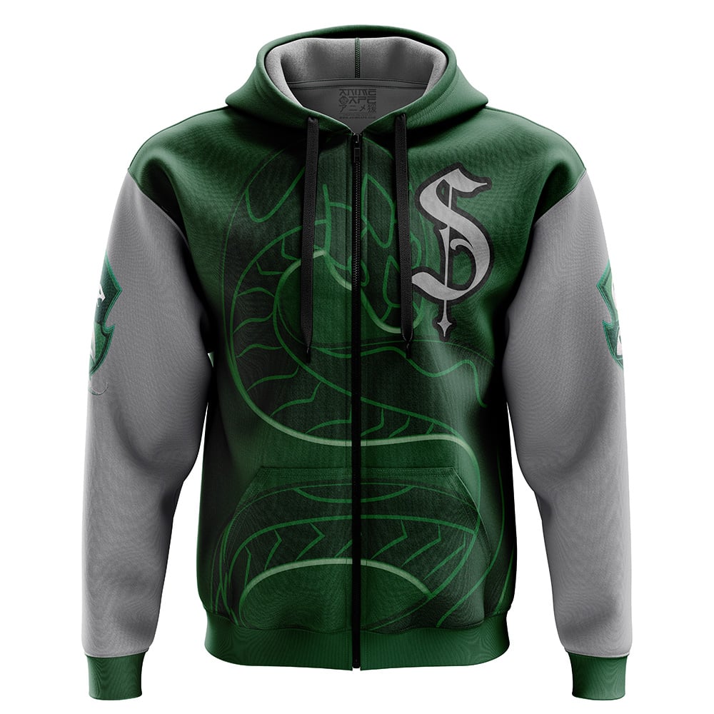 Buildercar - Hogwarts Legacy Slytherin Harry Potter Zip Hoodie Jacket