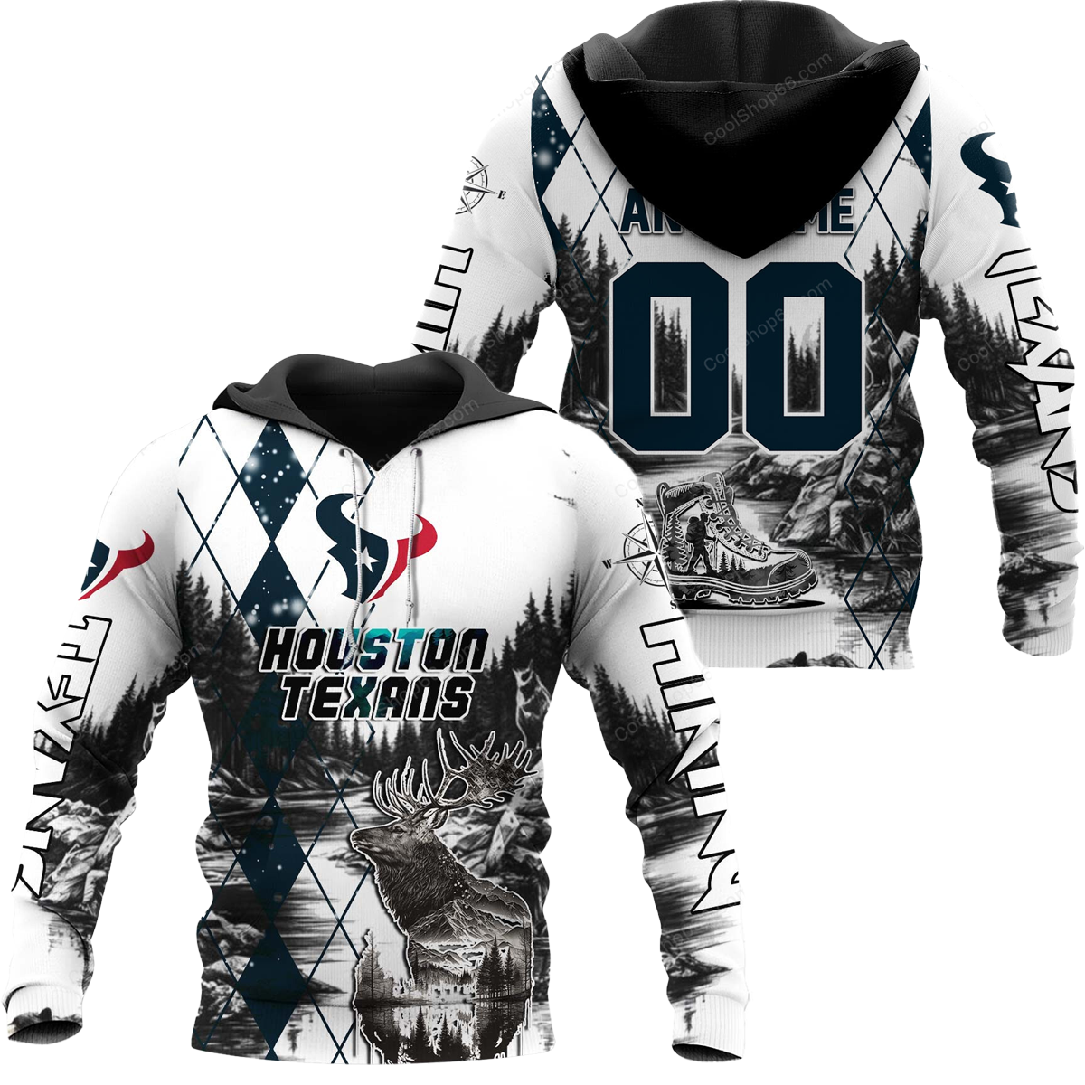 Buildercar - Houston Texans Hiking x NFL Custom Name & Number Hoodie