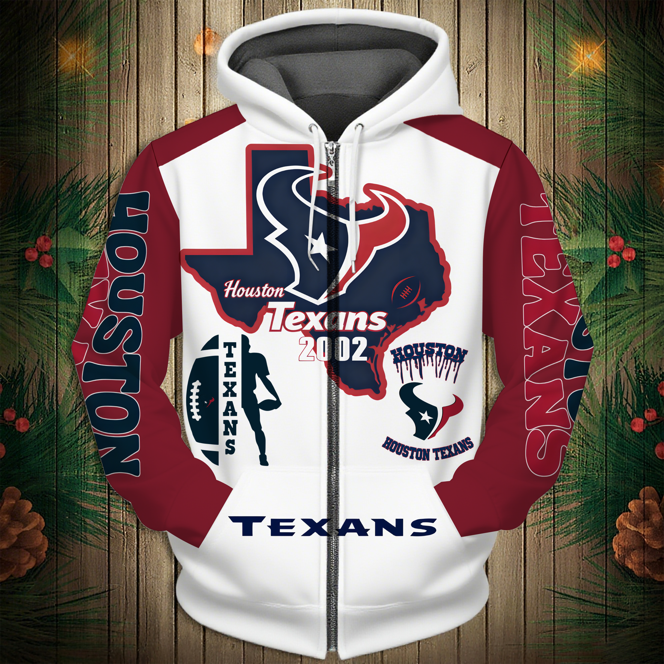 Buildercar - Houston Texans Hoodie Unisex NFL Pullover Hoodie for Football Fans hm10112723