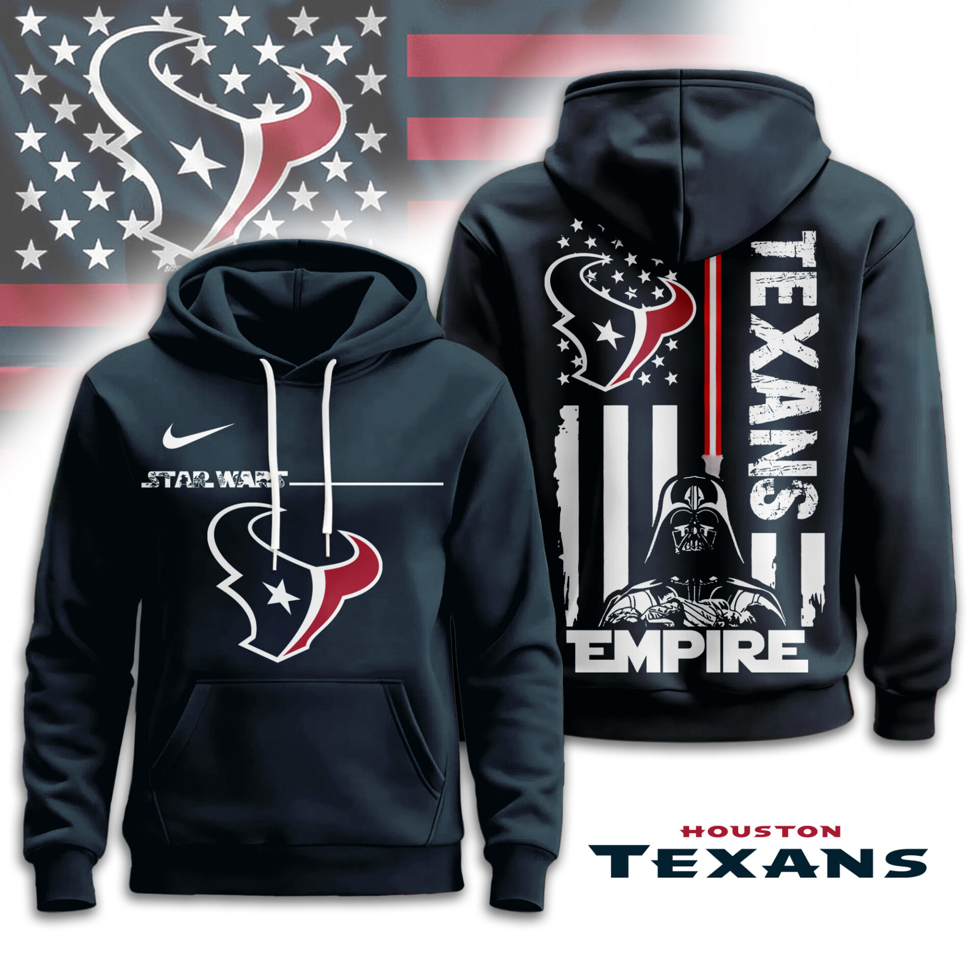 Buildercar - Houston Texans | Premium NFL Starwars Empire Hoodie