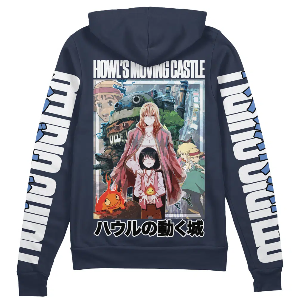 Buildercar - Howl's Moving Castle Studio Ghibli Streetwear Zip Hoodie Jacket