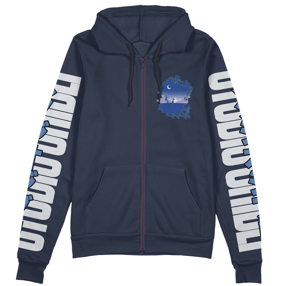 Buildercar - Howl's Moving Castle Studio Ghibli Streetwear Zip Hoodie Jacket - Image 2