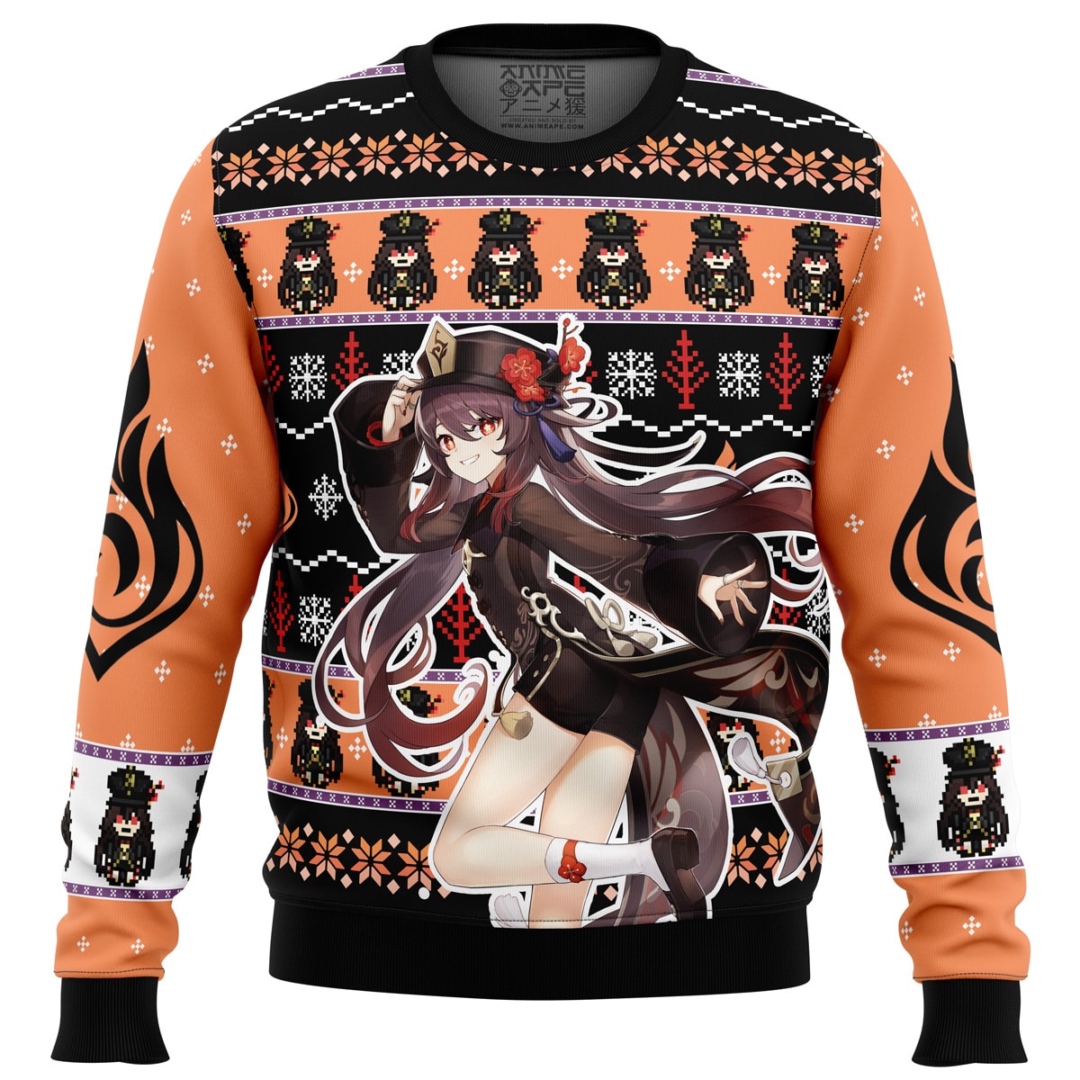 Buildercar - Hu Tao Genshin Impact Ugly Christmas Sweater