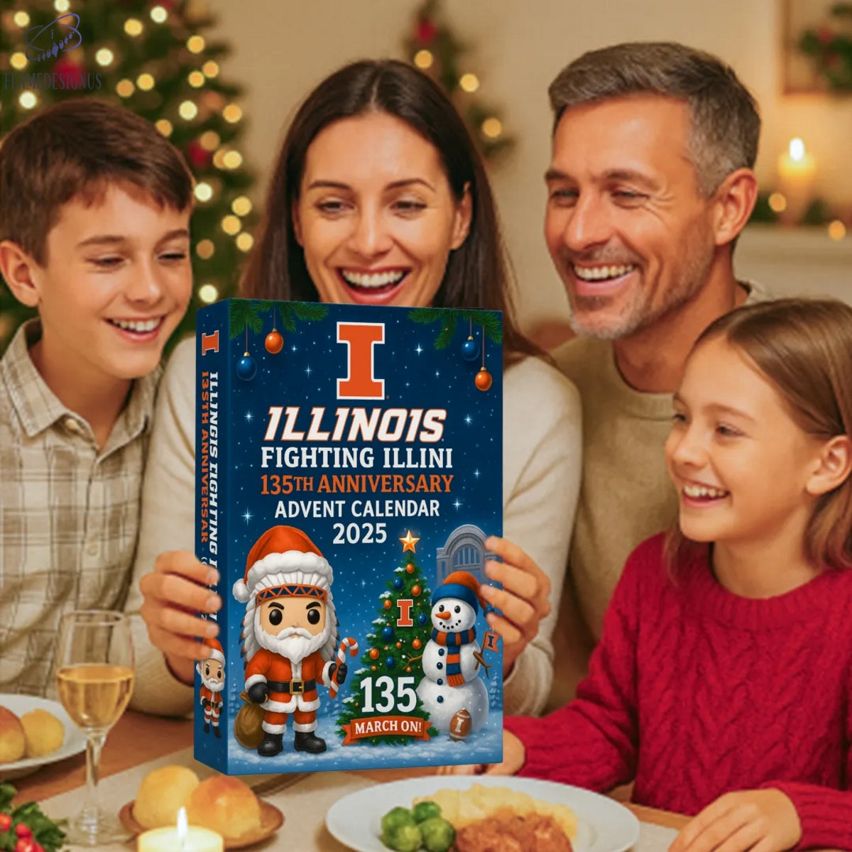 Buildercar - Illinois Fighting Illini 135th Anniversary Advent Calendar 2025 -2D Acrylic