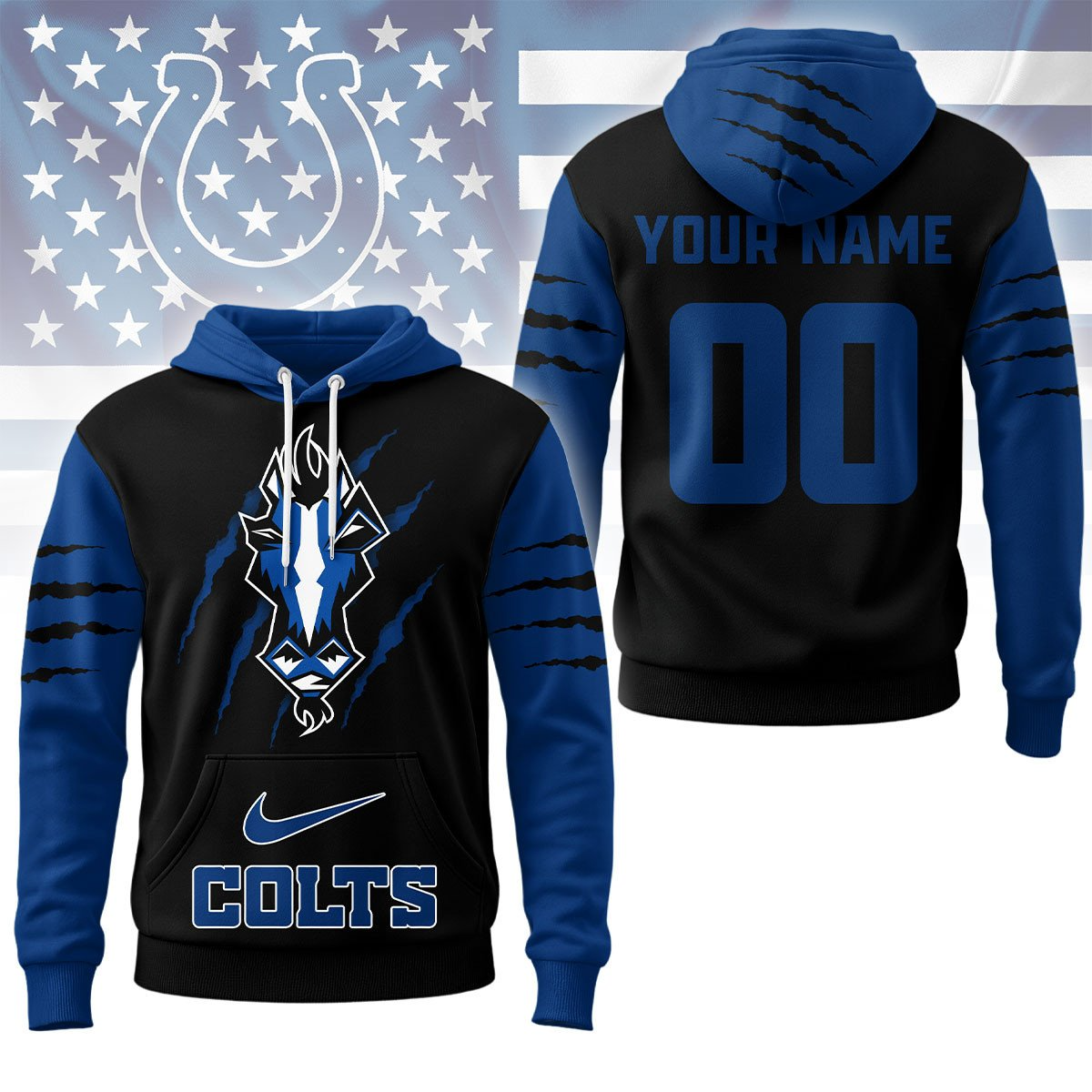 Buildercar - Indianapolis Colts Premium NFL Fan Pride Claw Hoodie