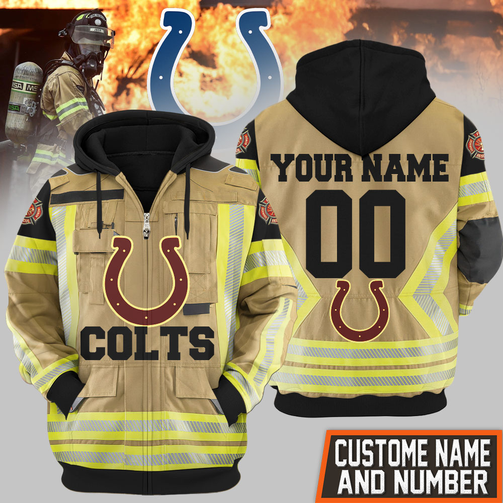Buildercar - Indianapolis Colts | Premium NFL Firefighter Zip Hoodie