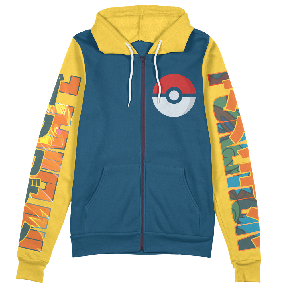 Buildercar - Infernape Pokemon Streetwear Zip Hoodie Jacket - Image 2
