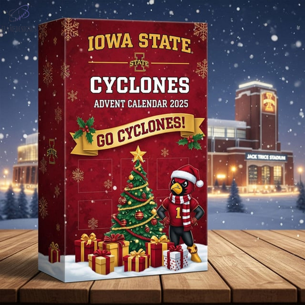Buildercar - Iowa State Cyclones Go Cyclones Advent Calendar 2025 -2D Acrylic