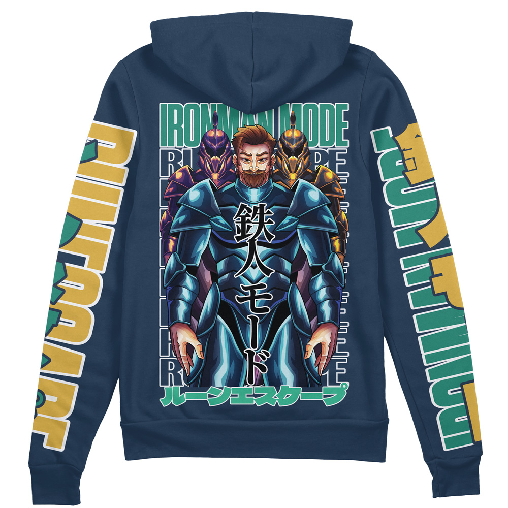 Buildercar - Ironman Runescape Streetwear Zip Hoodie Jacket