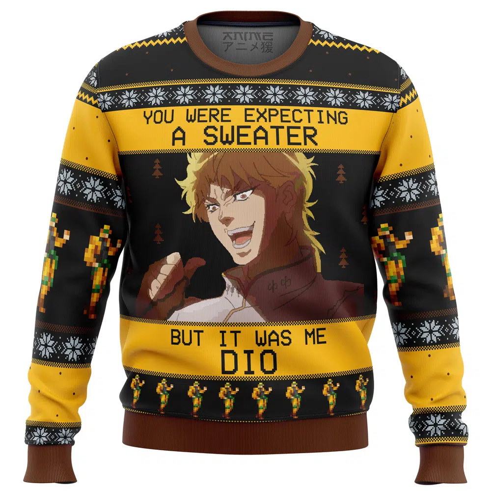 Buildercar - It Was Me Dio Jojo's Bizarre Adventure Ugly Christmas Sweater