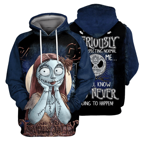 Buildercar - Jack, Sally & Zero Dog We All Know It's Never Going To Happen 151 Fan Gift Stylist Unisex Cartoon Graphic Outfits Aop Hoodie