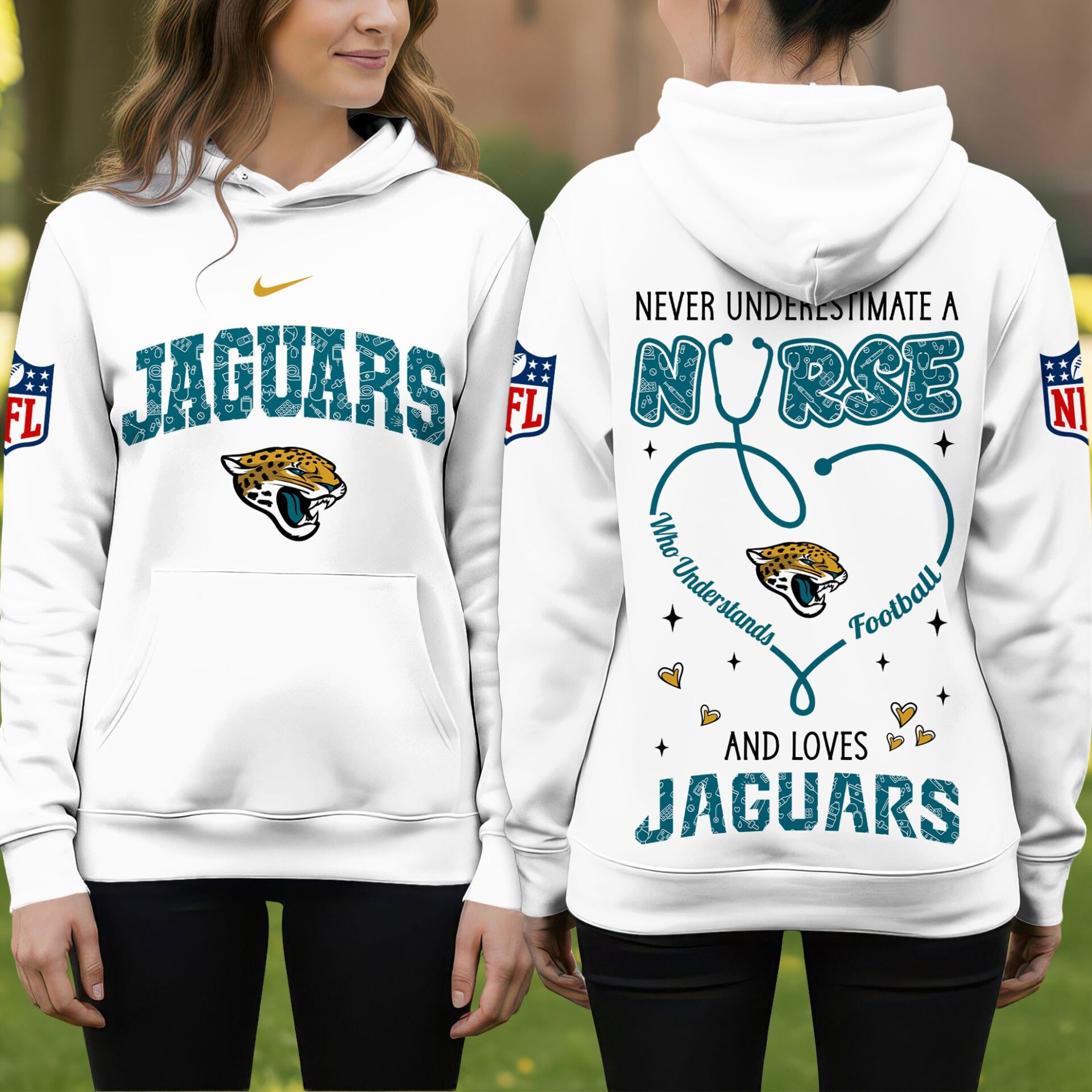 Buildercar - Jacksonville Jaguars | Premium NFL Nurse Pride Hoodie