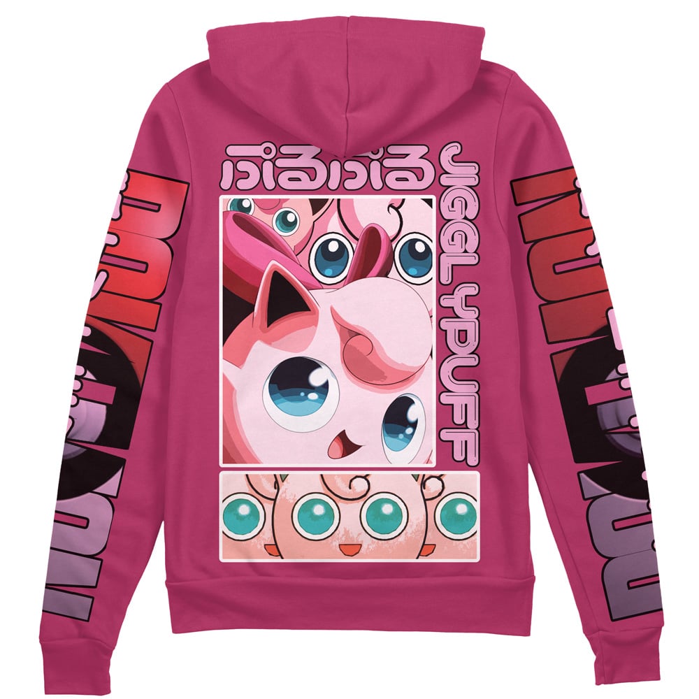 Buildercar - Jigglypuff Pokemon Streetwear Zip Hoodie Jacket