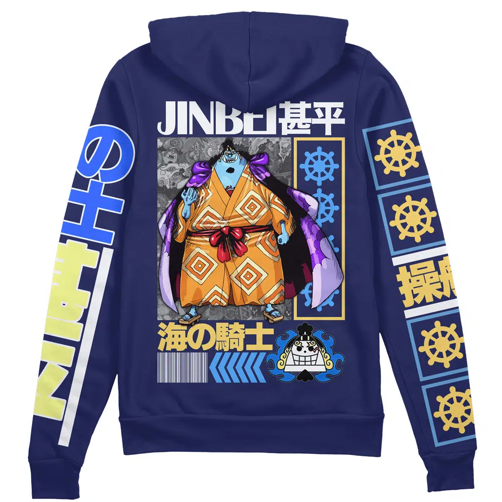 Buildercar - Jinbei One Piece Streetwear Zip Hoodie Jacket