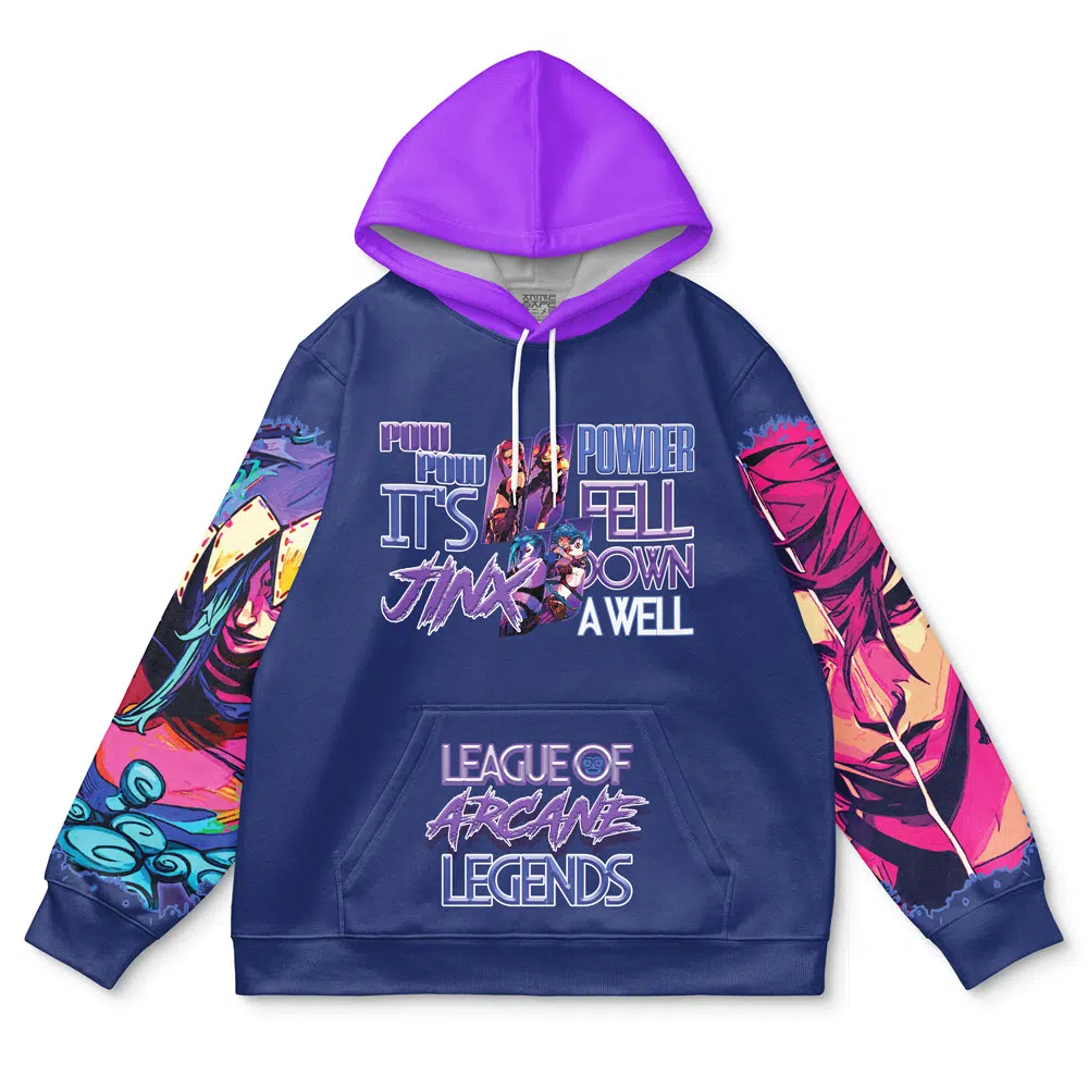 Buildercar - Jinx Arcane League of Legends Streetwear Hoodie - Image 2