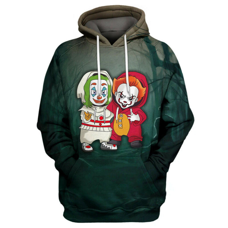 Buildercar - Joker It Hoodie Joker & Pennywise 3d Hoodie