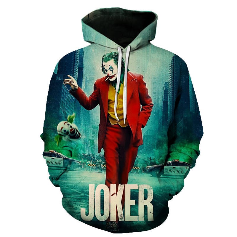 Buildercar - Joker Male s Mens Hoodies Hip Hop Streetwear Coat 3d