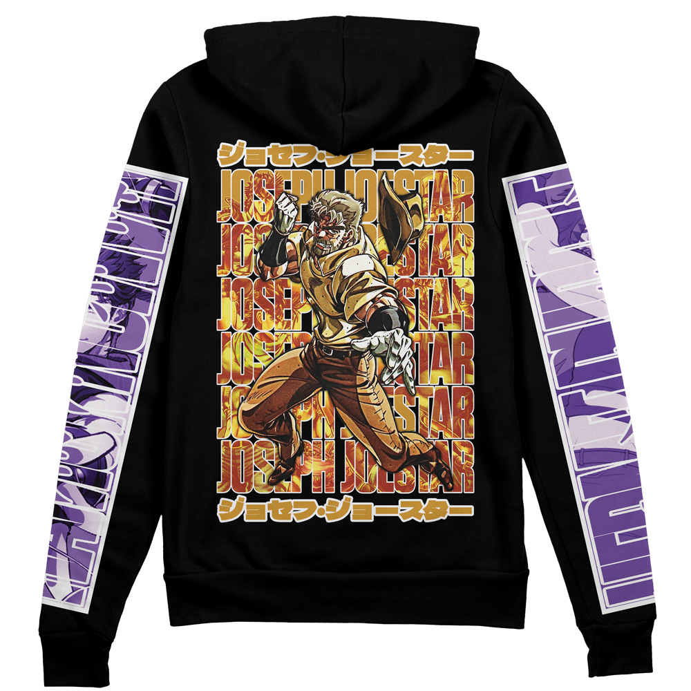 Buildercar - Joseph Joestar Jojo's Bizarre Adventure Streetwear Zip Hoodie Jacket
