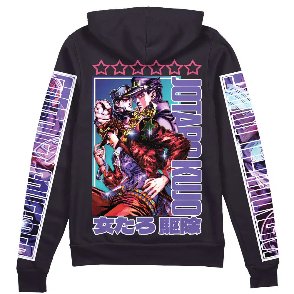 Buildercar - Jotaro Kujo Jojo's Bizarre Adventure Streetwear Zip Hoodie Jacket