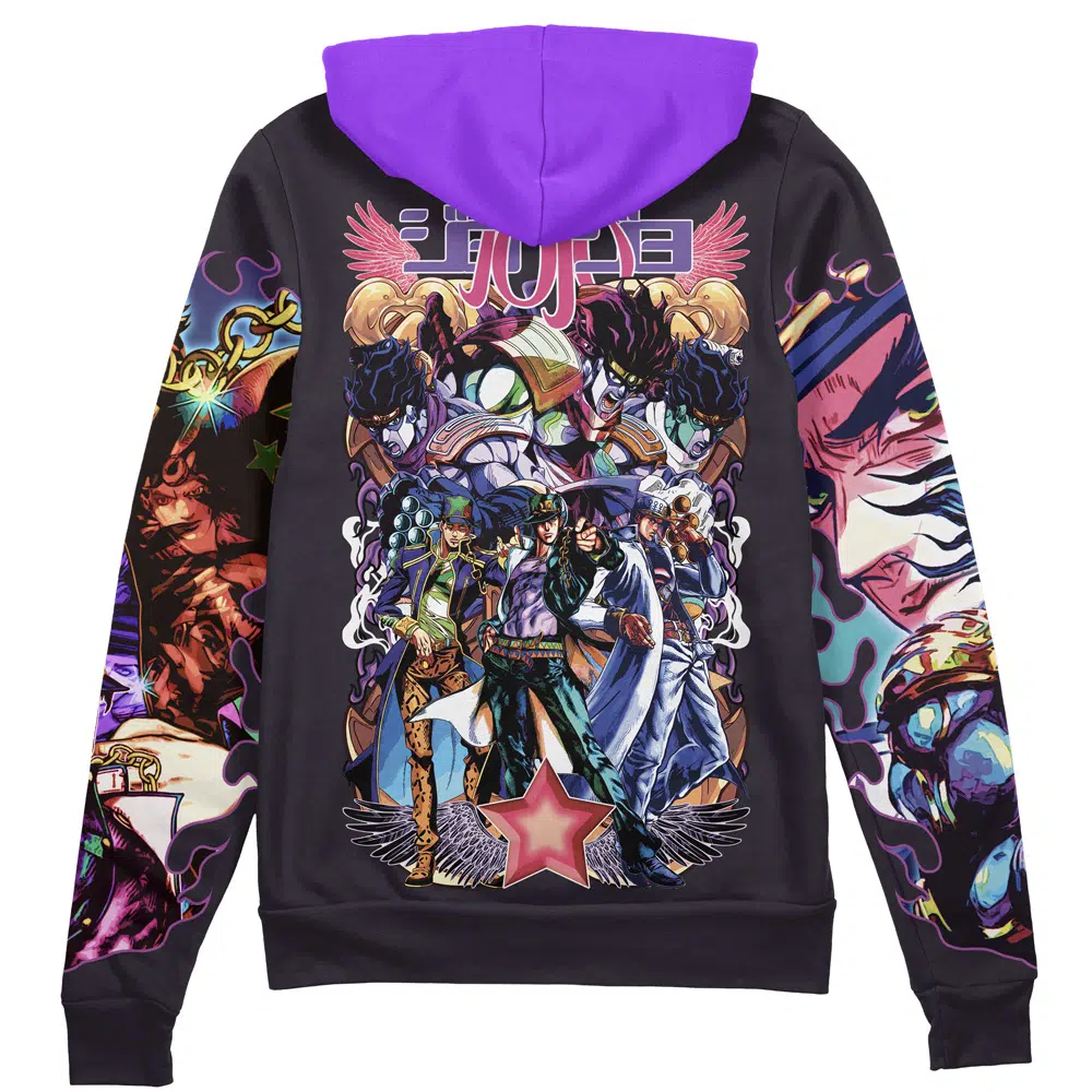 Buildercar - Jotaro Kujo V2 Jojo’s Bizarre Adventure Streetwear Zip Hoodie Jacket