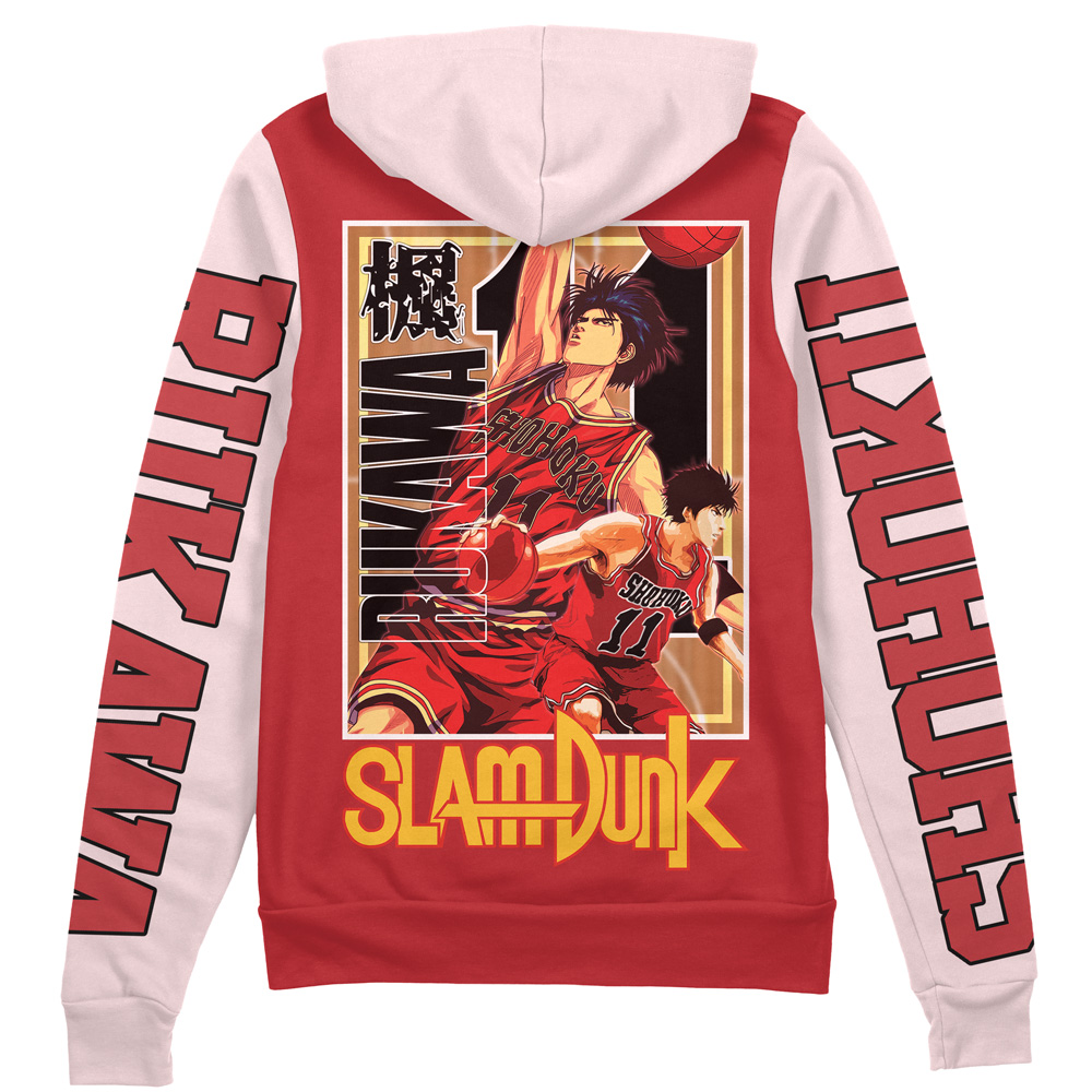 Buildercar - Kaede Rukawa Slam Dunk Streetwear Zip Hoodie Jacket